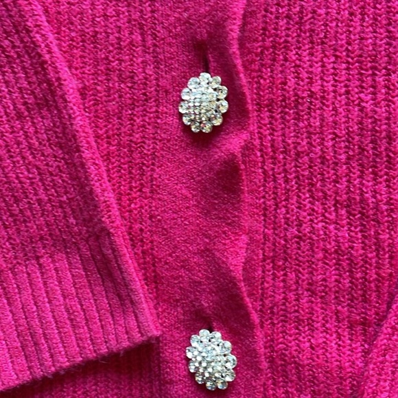 Ava & Viv Pink Rhinestone Button-Down Cardigan - Picture 6 of 7